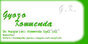 gyozo kommenda business card